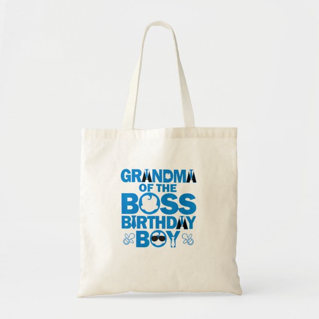 Tote Bag Grand-Mère Du Patron Anniversaire Garçon Bébé Fami (Devant)