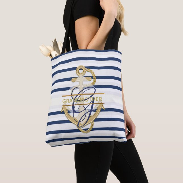 Tote Bag Grand-MÈRE Fourre-tout Monogrammé (De près)