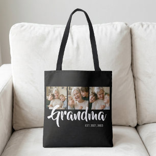 Tote Bag Grand-mère Script Black 3 Photo établi