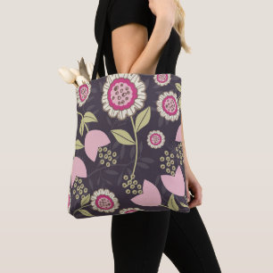 Tote Bag Grand Motif rose floral Tulip
