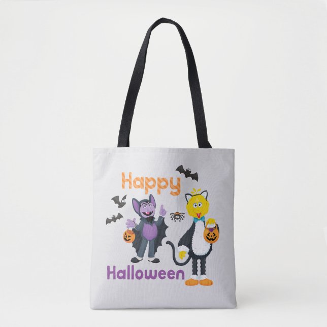Tote Bag Grand oiseau et nombre | Joyeux Halloween (Devant)