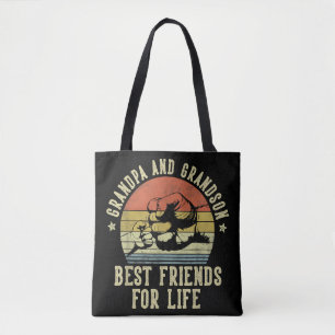 Tote Bag Grand-père et grand-fils Meilleurs amis pour la vi