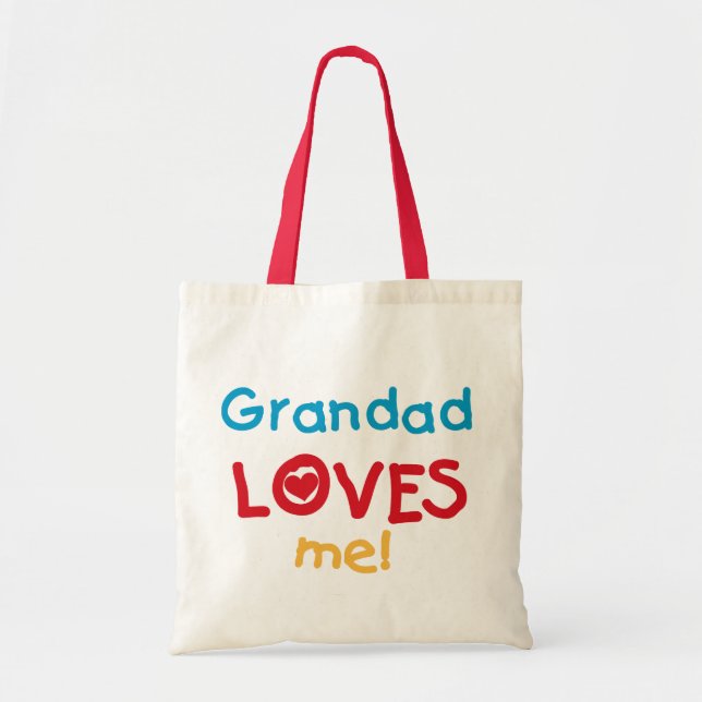 Tote Bag Grand-père m'aime T-shirts et cadeaux (Devant)