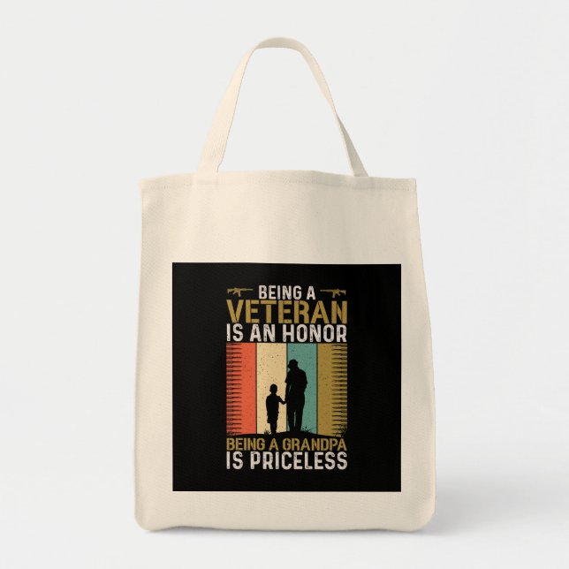 Tote Bag Grand-père vétéran (Devant)