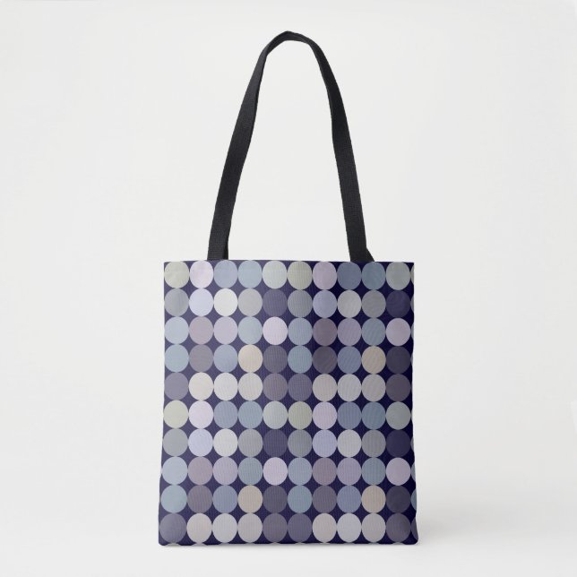 Tote Bag grand point motif géométrique (Devant)