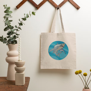 Tote Bag Grand requin blanc