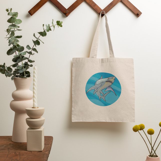 Tote Bag Grand requin blanc (Créateur téléchargé)