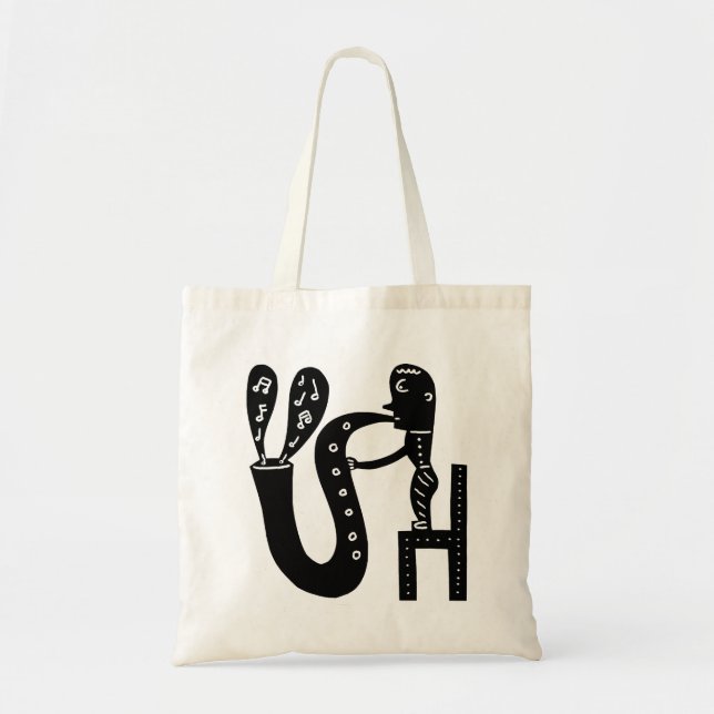 Tote Bag Grand saxophone (Devant)