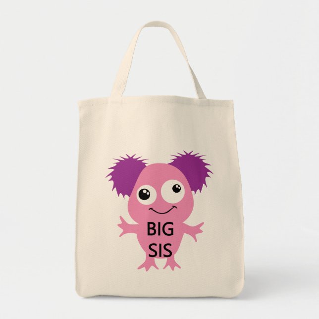 Tote Bag Grand Soeur Rose Monster (Devant)