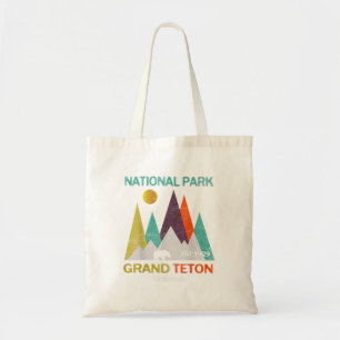 Tote Bag Grand Teton Wyoming US National Park Camping Hikin