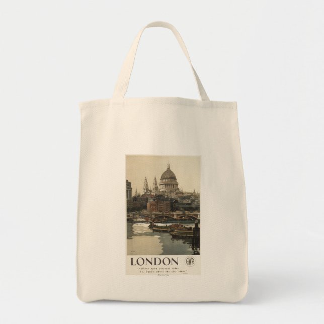 Tote Bag Grand Western Railway St. Paul's Travel Poster (Devant)