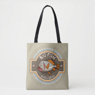 Tote Bag Grande affiche de bar et grill de poissons
