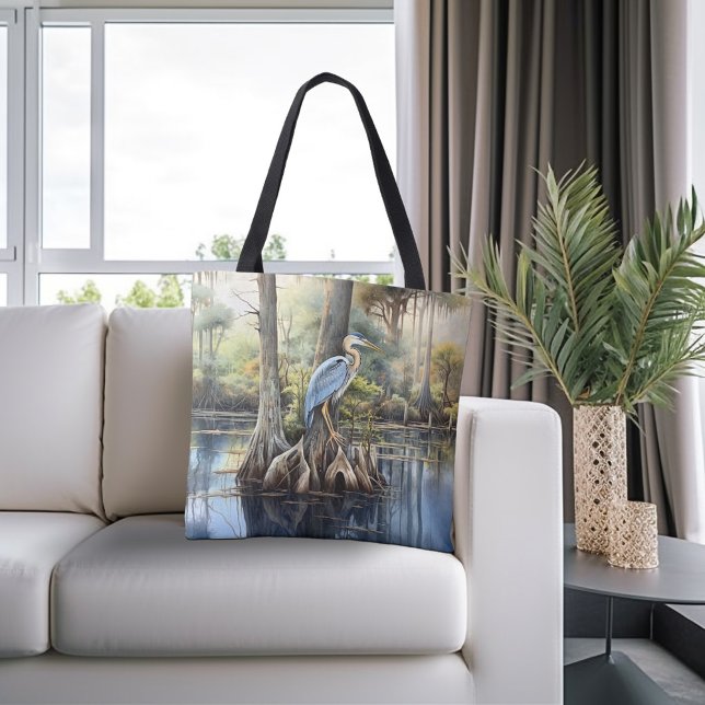 Tote Bag Grande Aigrette Dans Les Glades, (Créateur téléchargé)
