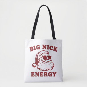 Tote Bag Grande énergie Nick drôle de Père Noël Noël Vintag