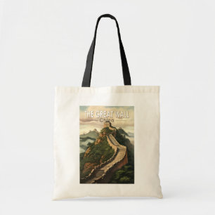 Tote Bag Grande Muraille de Chine Travel Art Vintage