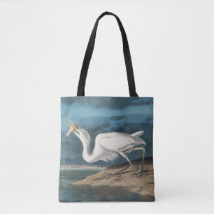 Tote Bag Grande Peinture de la faune d'Audubon Heron blanc