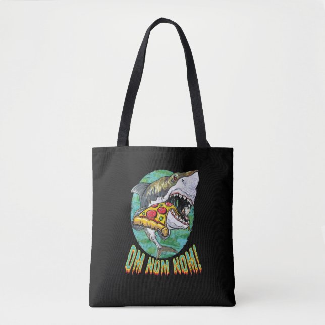 Tote Bag Grande pizza de requin blanc (Devant)