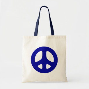 Tote Bag Grande plage bleue Fourre-tout de signe de paix