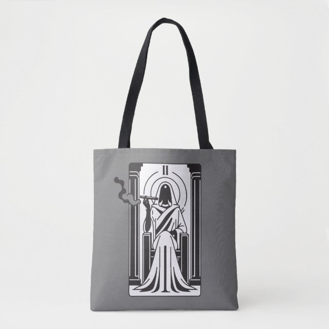 Tote Bag Grande Prêtresse du Tarot Fumant de l'Herbe Occult (Devant)