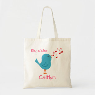 Tote Bag Grande soeur personnalisée par oiseau bleu