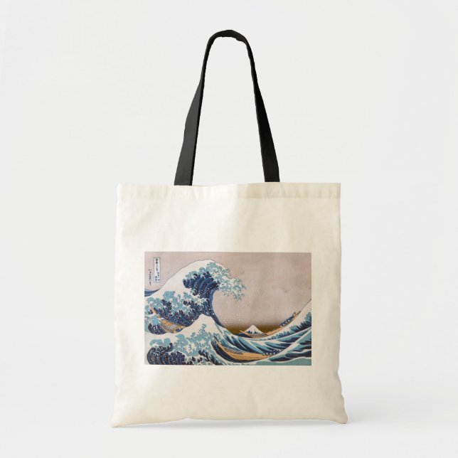 Tote Bag Grande vague du tsunami Kanagawa Japon par Hokusai (Devant)