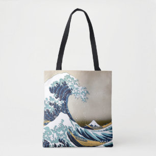 Tote Bag Grande vague reconstituée outre de Kanagawa par
