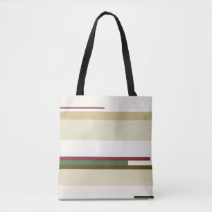 Tote Bag Grandes Abstraites vertes et rouges