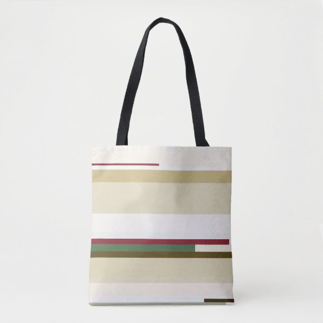 Tote Bag Grandes Abstraites vertes et rouges (Devant)