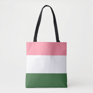 Tote Bag Grandes de rose, de vert et de blanc