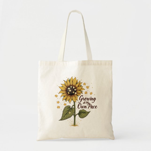 Tote Bag Grandir à mon propre rythme (Devant)