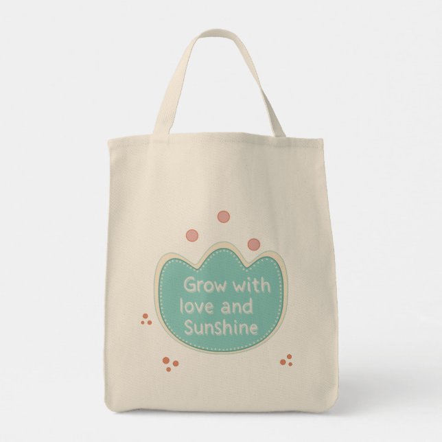 Tote Bag Grandir Avec Amour Et Soleil (Dos)