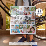 Tote Bag Grandma moderne 21 Photo Collage Couleur personnal<br><div class="desc">Sac fourre-tout couleur moderne Grandma 21 Photo Collage personnalisé. Créez un sac fourre-tout photo collage pour GRANDMA pour montrer à ses petits-enfants en utilisant ce modèle photo collage facile à télécharger avec 21 images de différentes formes et tailles et une typographie moderne et amusante pour le titre dans votre choix...</div>