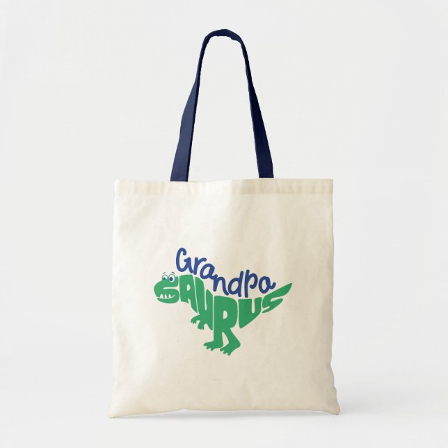 Tote Bag Grandpa Saurus Graphic (Devant)