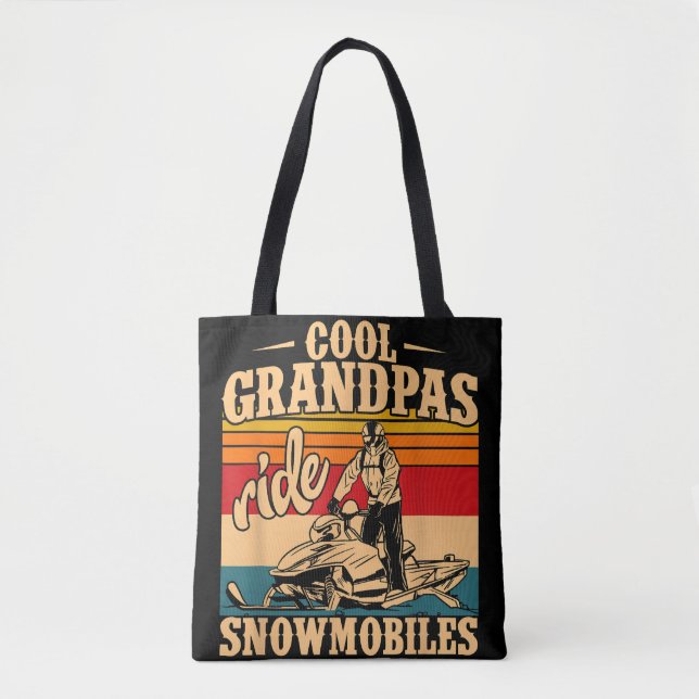 Tote Bag Grandpas cool randonnée Motoneige Motoneige Motone (Devant)
