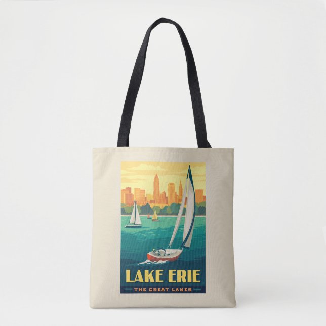 Tote Bag Grands Lacs | Lac Érié (Devant)