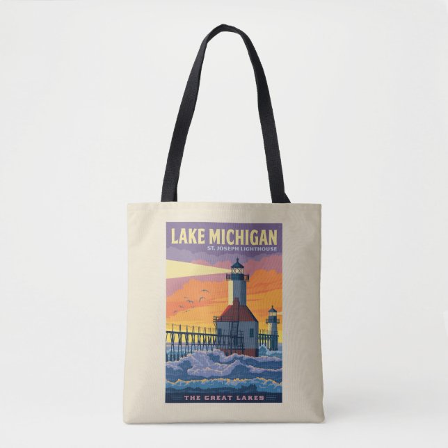 Tote Bag Grands Lacs | Lac Michigan (Devant)