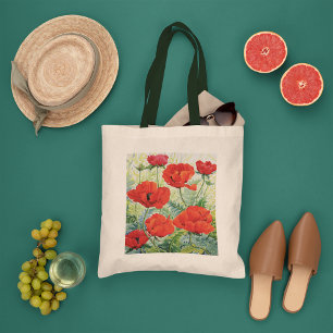 Tote Bag Grands pavots rouges