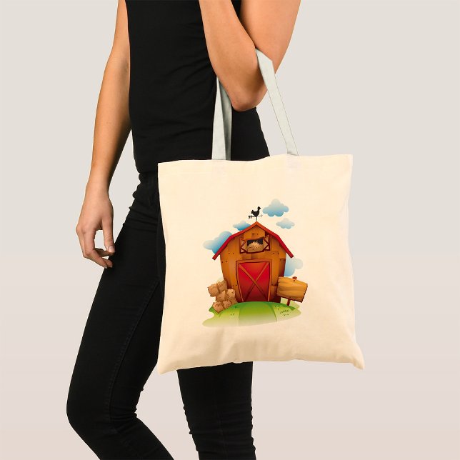Tote Bag Grange de ferme de campagne avec girouette (Créateur téléchargé)