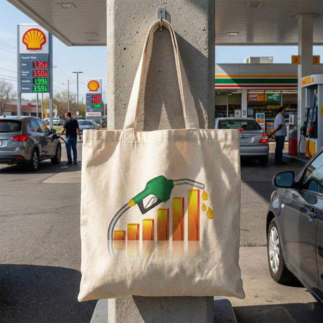 Tote Bag Graphique à barres de l'inflation due à la hausse  (Créateur téléchargé)