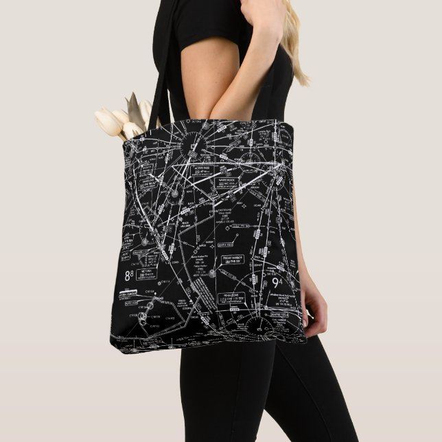 Tote Bag Graphique aéronautique (De près)