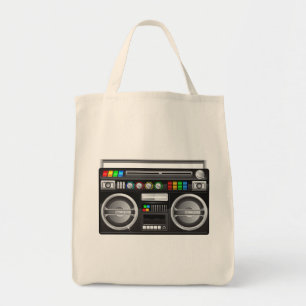Tote Bag graphique blaster du ghetto de boombox rétro