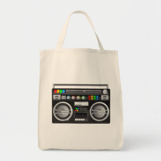 Tote Bag graphique blaster du ghetto de boombox rétro