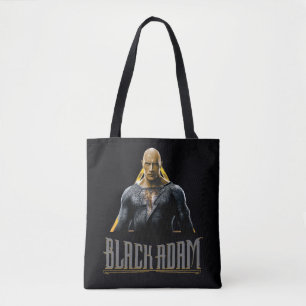 Tote Bag Graphique Caractère et nom Adam noir