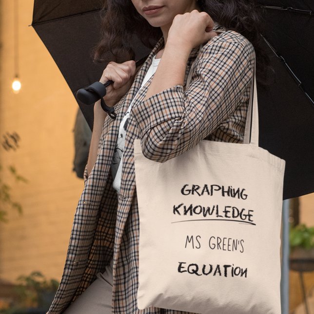 Tote Bag Graphique Connaissances Professeur de mathématique (Shop now and let your math brilliance shine.)