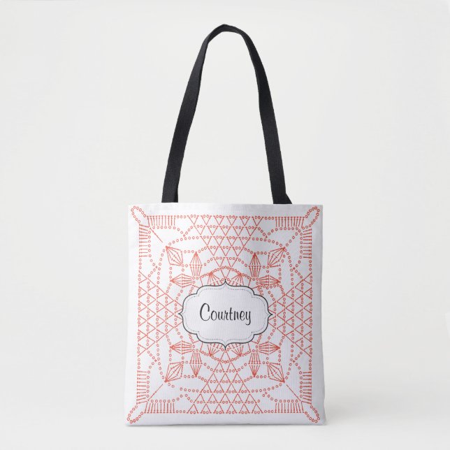 Tote Bag Graphique Crochet couleur personnalisé personnalis (Devant)