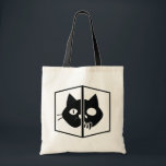 Tote Bag Graphique de chat de Schrödinger<br><div class="desc">Ce graphique montre le chat de Schrödinger, vivant et mort dans une boîte. En termes simples, Schrödinger a déclaré que si vous placez un chat et quelque chose qui pourraient tuer le chat (un atome radioactif) dans une boîte et scellé lui, vous ne sauriez pas si le chat était mort...</div>