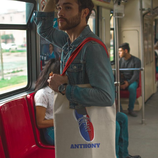 Tote Bag Graphique de chaussures de bowling rouge, blanc et (Créateur téléchargé)