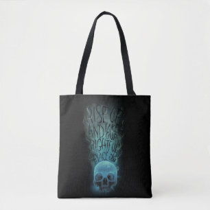 Tote Bag Graphique de crâne et de fumée
