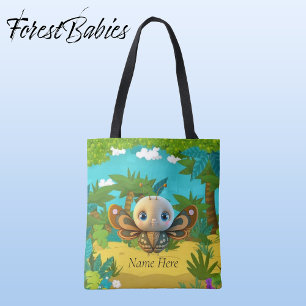 Tote Bag Graphique de dessin de l'insecte papillon Whimsica