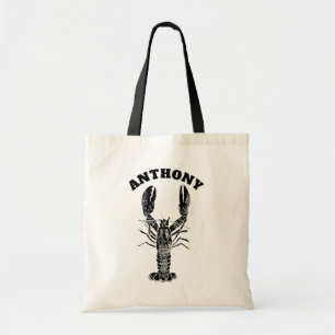 Tote Bag Graphique de homard noir personnalisé
